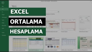 Excelde Ortalama Hesaplama  Ortalama Alma  Excel Dersleri [upl. by Gladdy]