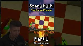 Minecraft Scary Myth The Cursed Temple 🛕 Part 1 prestonplayz minecraft videogames myths scary [upl. by Durkee159]