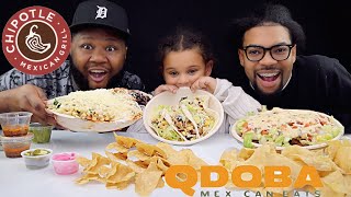 TACO TUESDAY  CHIPOTLE VS QDOBA 🔥Ft BeingMylen amp ARIYA [upl. by Nirok992]