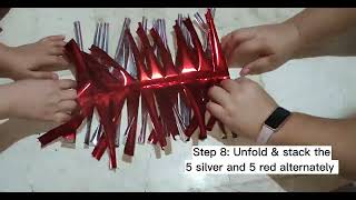 How to make Cheerleading Pompoms Metallic Foil [upl. by Alyak943]