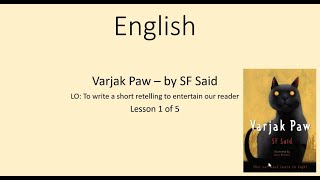 Year 4 Varjak Paw English Lesson 1 01 03 21 [upl. by Imoen]