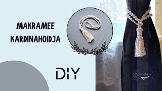 Makramee kardinahoidja DIY EASY CURTAIN TIEBACKS Curtain Tie Back with tassel [upl. by Yennej]