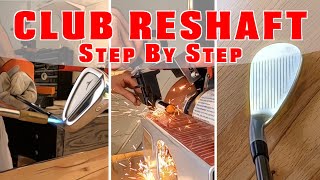 GOLF CLUB BUILD  How to reshaft your irons Step by Step [upl. by Oilime]