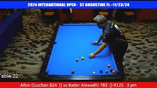 The International Open 2024  141  Albin Ouschan 824 vs Bader Alawadhi 783 [upl. by Hayyim85]