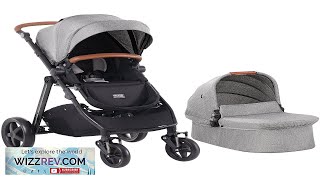 VEVOR Stroller Travel System With Bassinet Playard Baby Combo Set Dark Gray Review [upl. by Colfin947]