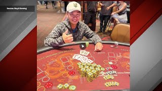 Las Vegas resident wins over 260k jackpot playing poker at the Orleans casino [upl. by Jana]