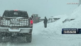 Berthoud Pass avalanche strands drivers during digout [upl. by Selma201]