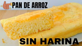 PAN de ARROZ casero super esponjoso sin harina sin gluten y sin lactosa [upl. by Alleras]