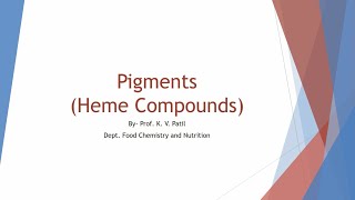 Pigments Heme Compounds [upl. by Nate849]