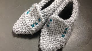 Cómo tejer unas zapatillas  pantuflas de invierno con telar Tutorial DIY [upl. by Wehhtam213]