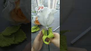 Do you want to make a beautiful Thai Rose Follow me crochetideas flowers [upl. by Ninon]