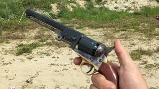 Pietta 1851 36 Caliber Navy Colt Black Powder Revolver After Sighting [upl. by Unhsiv960]