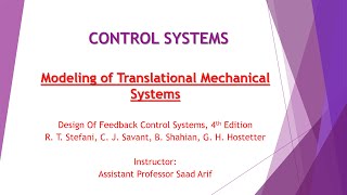 Modeling of Translational Mechanical Systems [upl. by Alexander527]