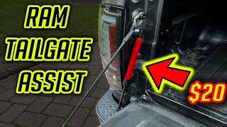 RAM Truck Tailgate Assist Shock Cheapest on Amazon [upl. by Euqnomod882]