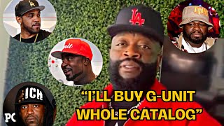 Rick Ross Gives 50 Cent An Offer To Buy Some Of GUnits Catalog [upl. by Kcirdec774]