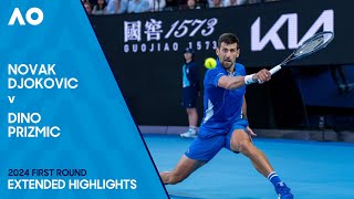 Novak Djokovic v Dino Prizmic Extended Highlights  Australian Open 2024 First Round [upl. by Attaynik766]