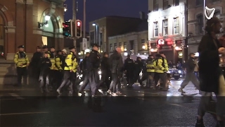 VIDEO Heavy police presence for last nights Dublin derby between Bohemians and Shamrock Rovers [upl. by Ardyce]