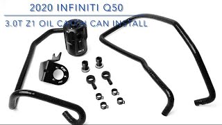 Q50 OIL CATCH CAN INSTALL [upl. by Nivlek]