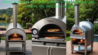 Rotary Pizza Oven with CE Etl Outdoor Kitchen Stainless Steel Portable Gas BBQ Good Quality [upl. by Kampmann]