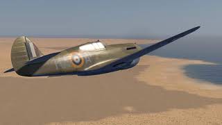 IL2 Desert Wings  Tomahawk Mk II Trop Curtiss P40B Vs Fiat G50  Flight over Bombah [upl. by Iaras339]