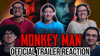 MONKEY MAN TRAILER REACTION Starring Dev Patel amp Sobhita Dhulipala  John Wick meets KGF [upl. by Gorlicki]