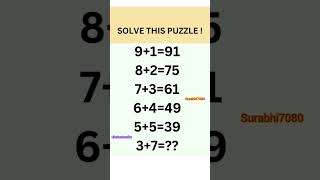 Math puzzle 🧩 challenge ✅ [upl. by Yar125]