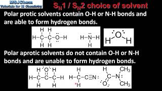 201 Choice of solvent for SN1 and SN2 reactions HL [upl. by Eugor]