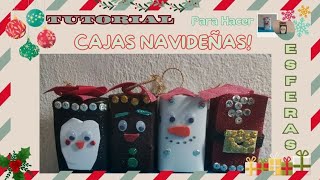 Tutorial de cómo hacer cajas navideñas Para el árbol de Navidad 🎅 [upl. by Hijoung223]