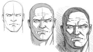 How to Shade a Face for COMICS  Single Point Light [upl. by Yeffej]