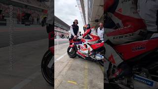 Stefan Bradl Brings New Color of Honda RC213V in Barcelona  solidaritygp [upl. by Longo50]