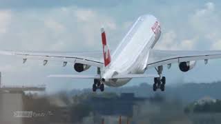 Pilotseyetv  Swiss Airbus A330 Miami Night Departure [upl. by Leeban708]