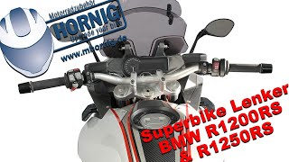 Superbike Lenkerumbau handlebars BMW R1200RS amp R1250RS by HORNIG [upl. by Haag820]