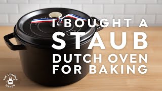 Staub Dutch Oven Cocotte 5 Quart 24CM Tall For Baking Unboxing Dimensions Le Creuset Comparison [upl. by Anilatac]