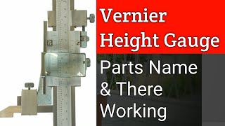 Main amp Important Parts Of Vernier Height Gauge [upl. by Glynn585]