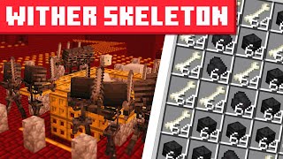 Minecraft Wither Skeleton Farm 121  NO WITHER ROSES  EASY DESIGN [upl. by Tawney16]