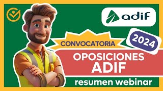 Convocatoria Oposiciones ADIF 2024 [upl. by Bond32]