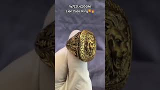 Lion face ring in gold jewlleryhaulgold gents ring [upl. by O'Donoghue]