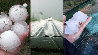 MOST EPIC HAIL STORMS EVER CAUGHT ON FILM [upl. by Ahsieker]