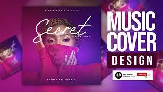 How to design a music cover art tutorial  Photoshop [upl. by Bartel]