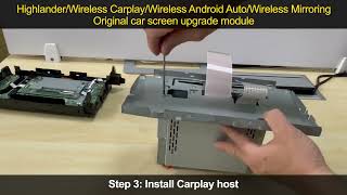 Toyota Highlander Panasonic Radio Host Carplay Decoder Installation Tutorial [upl. by Stesha]