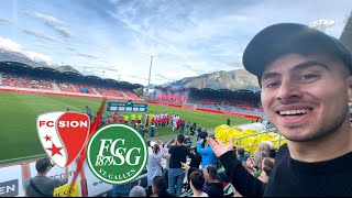 SPONTAN in die SCHWEIZ und wurde POSITIV ÜBERRASCHT🔥🇨🇭  FC SION vs FC STGALLEN 1879  Stadionvlog [upl. by Sorkin347]