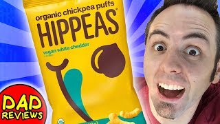 HEALTHY SNACKS FOR KIDS  Hippeas White Cheddar Taste Test amp Review [upl. by Berg]