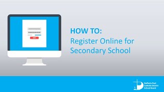 How to Register Online for DPCDSB Secondary School [upl. by Gayn]