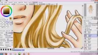 Lets Draw Manga 46  HaarOutlines einfärben p2 in SAI Tutorial [upl. by Thedrick]