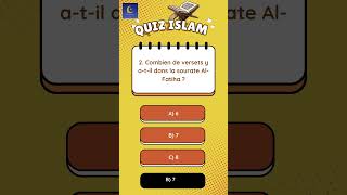 QUIZ 01  LE SAINT CORAN quizislam coran versets [upl. by Leyes]