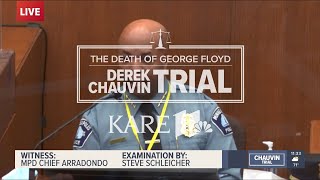 WATCH LIVE  Derek Chauvin trial Minneapolis Police Chief Medaria Arradondo takes the stand [upl. by Onstad]