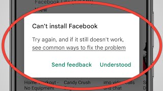 How To Fix Cant Install Facebook In Play Store  Cant Install Facebook App Android [upl. by Ledda]