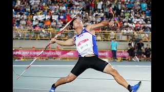 Cheng ChaoTsun  Men’s Javelin throw  8672 NEW WORLD LEAD [upl. by Arah]