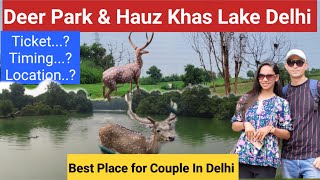 Deer park Delhi  Hauz Khas lake Delhi  Full tour with information [upl. by Uoliram]