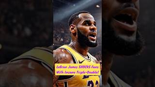 LeBron James SHOCKS Fans With TripleDouble celebritynews lebronjames lakersnation lakersnews [upl. by Eatnohs]